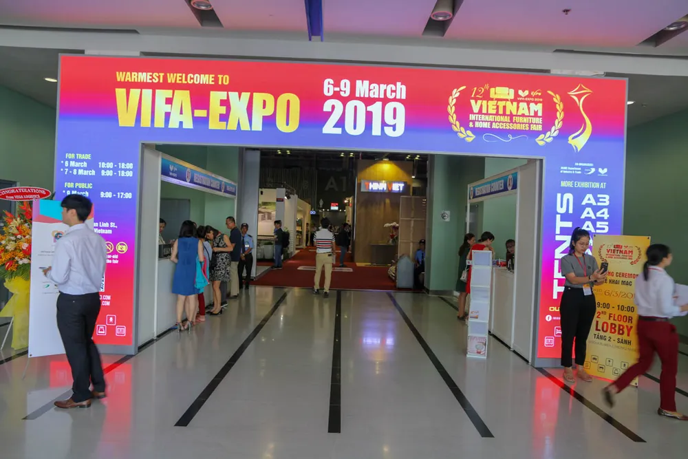 Hội chợ Quốc tế VIFA EXPO là hội chợ đã có thương hiệu và uy tín với doanh nghiệp đồ gỗ trong và ngoài nước. Ảnh: CT IMG_5964.jpeg