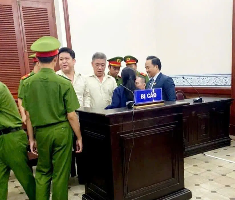 Trong số 7 bị cáo thì chỉ có bị cáo Hà Thị Giang được hưởng án treo. Ảnh: DL chạy án bất thành