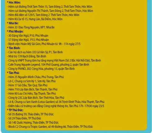 7 điểm ở TP.HCM phải thực hiện cách ly tập trung do liên quan ca nhiễm COVID-19 ảnh 3 7 điểm ở TP.HCM phải thực hiện cách ly tập trung do liên quan ca nhiễm COVID-19 ảnh 3