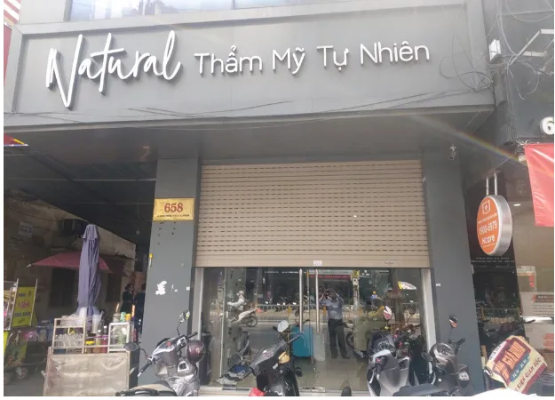 Thẩm mỹ viện Natural chưa được cấp phép hoạt động. Ảnh: SỞ Y TẾ