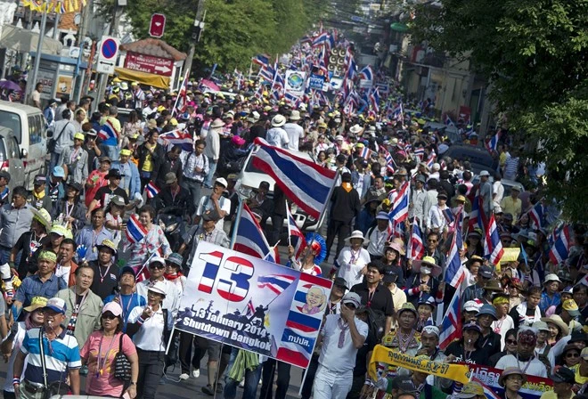 Nổ súng tại điểm biểu tình ở Thái Lan, 7 người bị thương ảnh 1