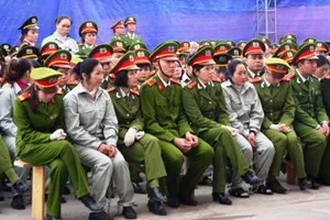 Các bị cáo tại phiên xét xử. (Nguồn: TTXVN)