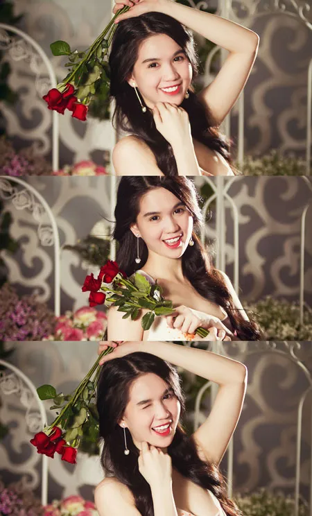 Ngọc Trinh đẹp ngây ngất bên cỏ hoa - 5