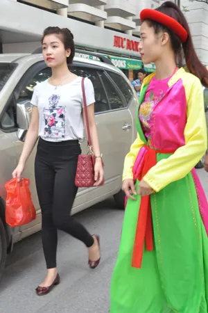 thí sinh, nữ sinh, xinh đẹp, thi nghệ thuật, văn hóa