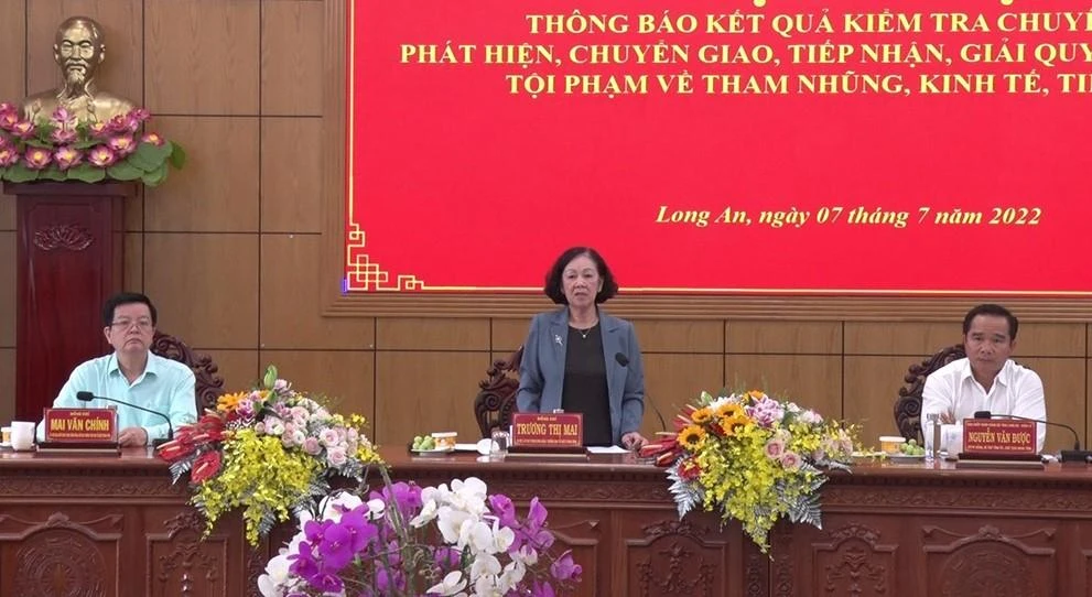 Đồng chí Trương Thị Mai phát biểu chỉ đạo tại hội nghị. Đồng chí Trương Thị Mai phát biểu chỉ đạo tại hội nghị.