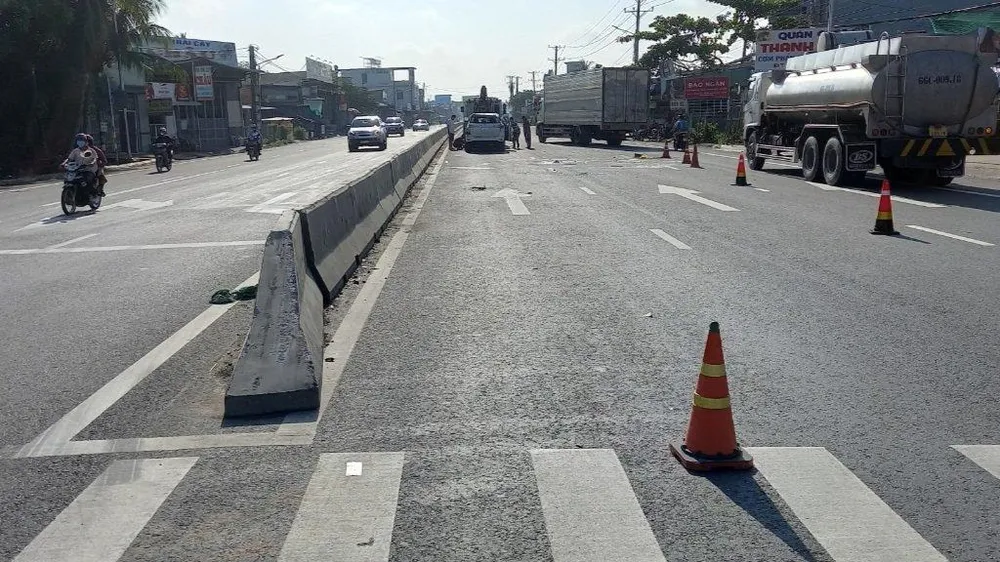 Hiện trường vụ tai nạn. Ảnh: Đức Thịnh