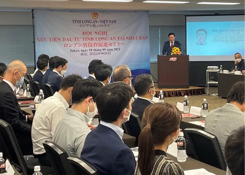 Phó Bí thư Thường trực Tỉnh ủy Long An Nguyễn Thanh Hải phát biểu tại hội nghị. Ảnh: CTV