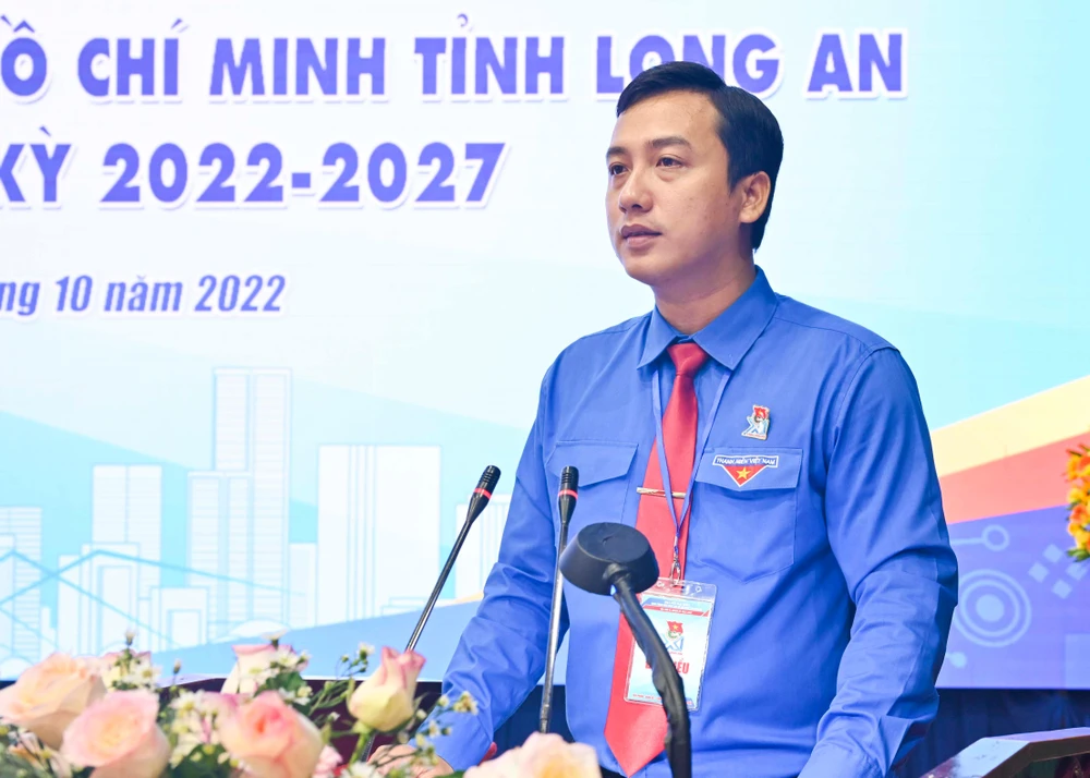 Ông Trần Hải Phú tái đắc cử Bí thư Tỉnh Đoàn Long An. Ảnh: HUỲNH DU Ông Trần Hải Phú tái đắc cử Bí thư Tỉnh Đoàn Long An. Ảnh: HUỲNH DU