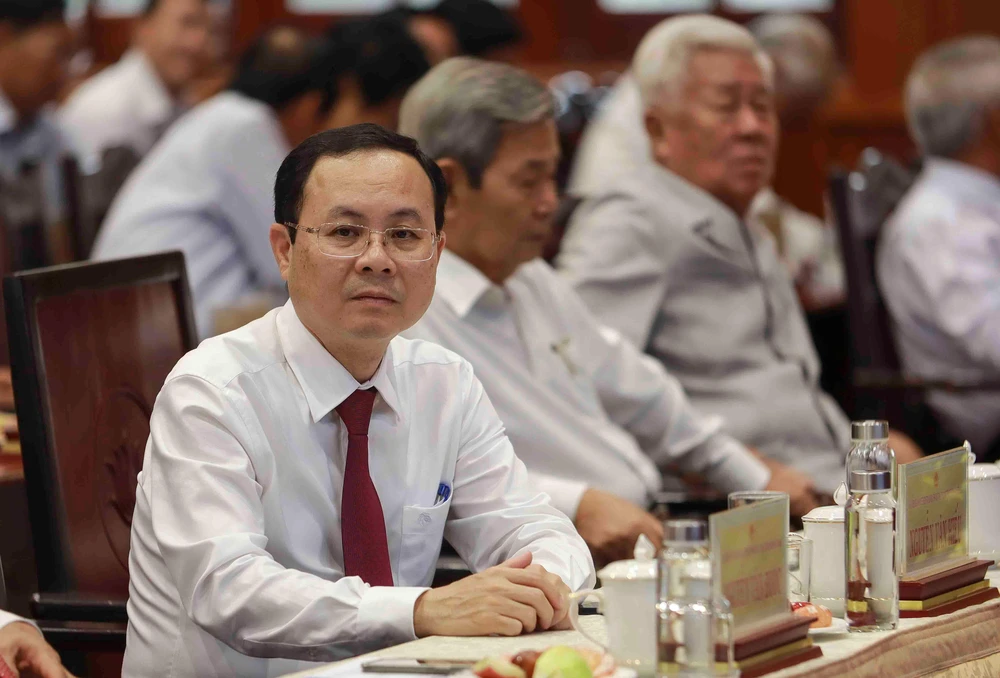 Phó Bí thư Thường trực TP.HCM - Nguyễn Văn Hiếu tại lễ kỷ niệm. Ảnh: HUỲNH DU