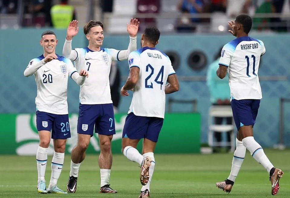 Jack Grealish ghi bàn thắng thứ 6 cho tuyển Anh. Ảnh: Getty