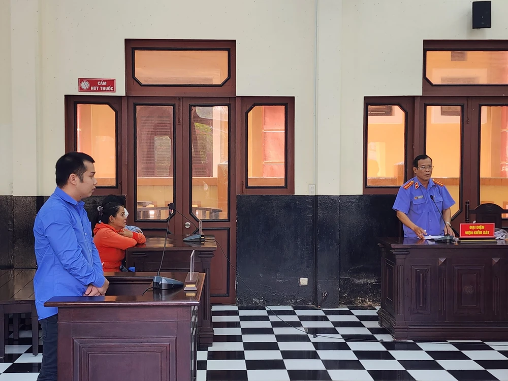 Bị cáo Nguyễn Thanh Vũ tại tòa