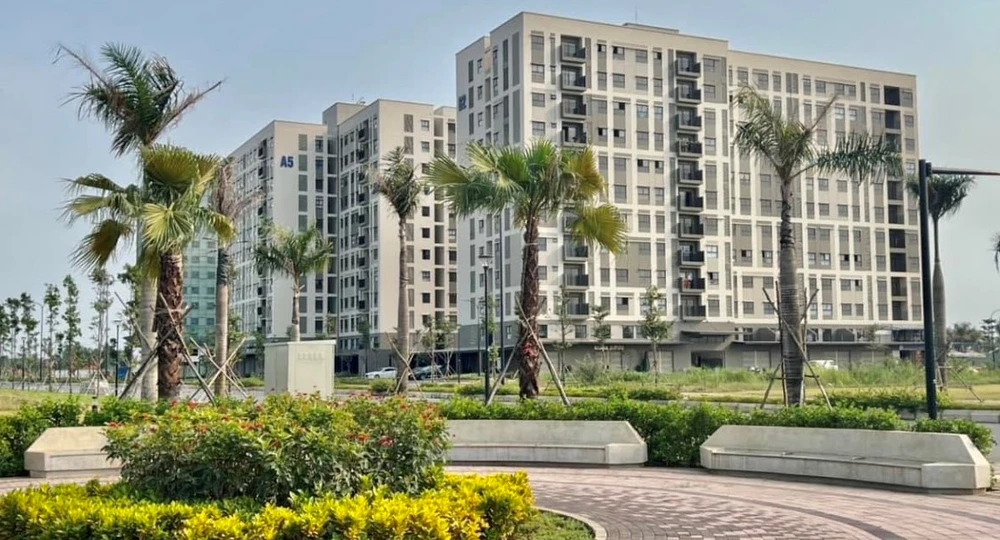 Dự án chung cư của Công ty Cổ phần Southgate tại huyện Bến Lức. Ảnh: CTV