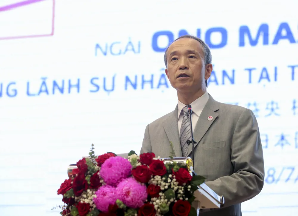 Tổng lãnh sự quán Nhật Bản tại TPHCM, ông Ono Masuo phát biểu tại hội nghị. Ảnh: HD Tổng lãnh sự quán Nhật Bản tại TPHCM, ông Ono Masuo phát biểu tại hội nghị. Ảnh: HD