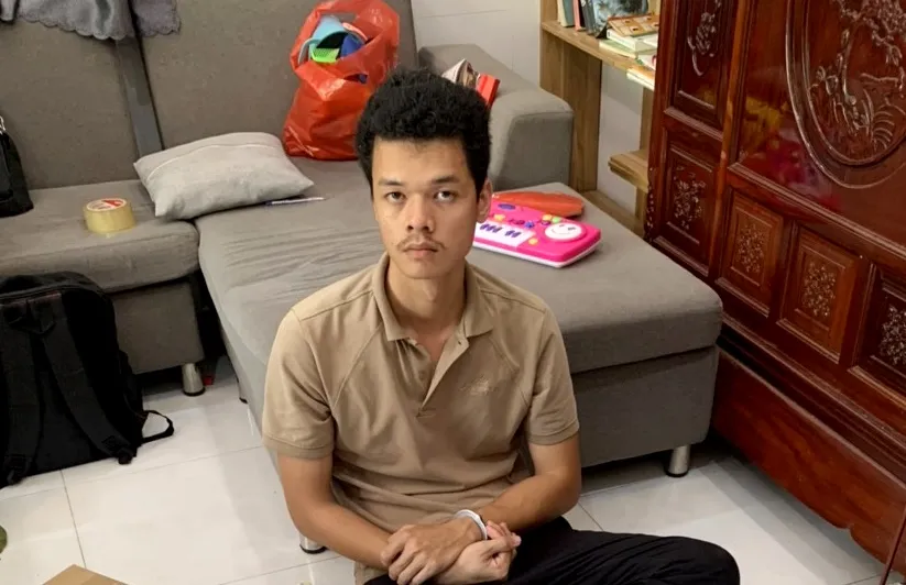 Nghi can Hồ Bửu Hoàng Dũng bị bắt giữ. Ảnh: CA 1e56b0c3-ff3d-4365-a55c-0f35735ae18f.jpeg