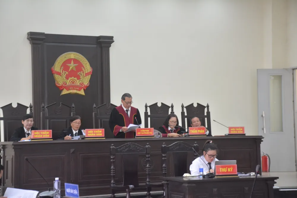 HĐXX tuyên án bị cáo Trần Thanh Dũng mức án tù chung thân. Ảnh: HD Mâu thuẫn nhỏ (5).JPG