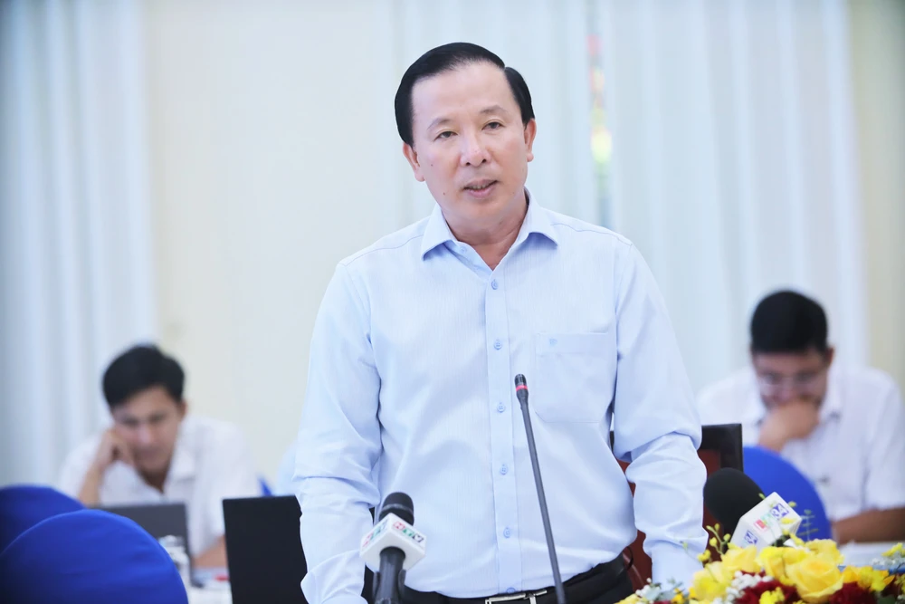 Ông Nguyễn Văn Út phát biểu tại hội nghị. Ảnh: HD IMG_6028 (2).JPG