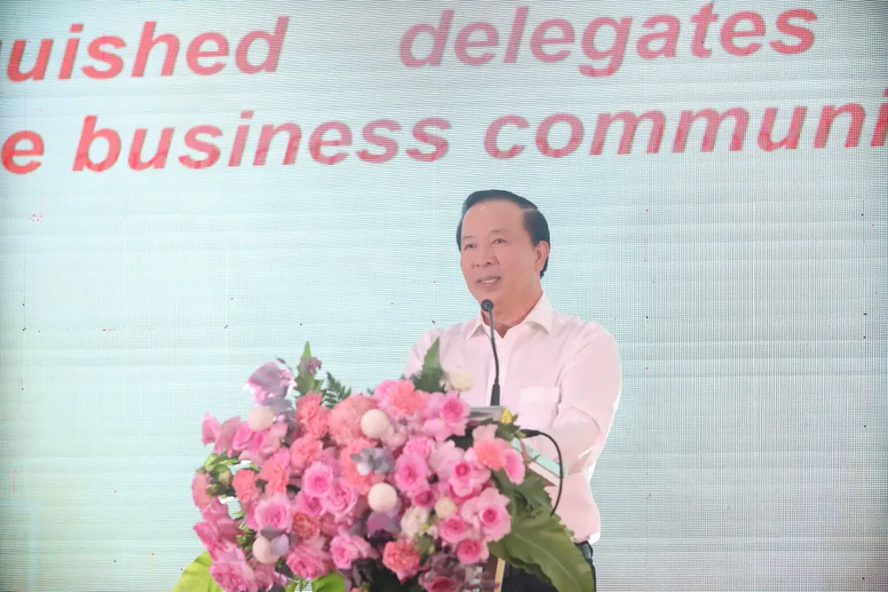 Ông Nguyễn Văn Út, Chủ tịch UBND tỉnh Long An phát biểu tại buổi họp mặt. Ảnh: HD Chủ tịch UBND tỉnh Long An 2 (2).jpg
