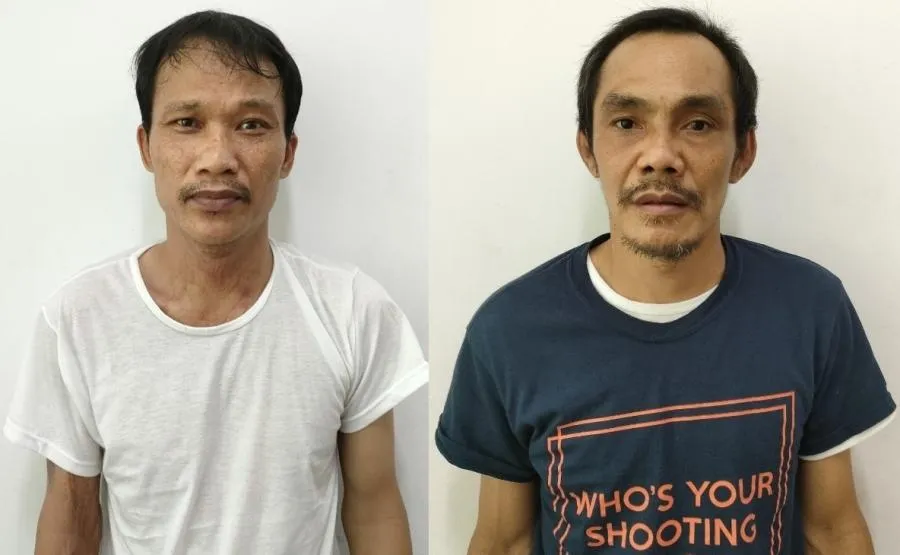 Hai nghi phạm trong vụ trộm hàng loạt xe Sirius. Ảnh: H.H