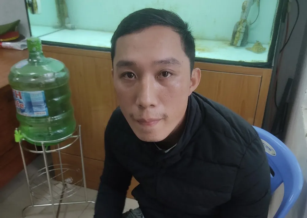 Nghi phạm Huỳnh Kim Trung bị bắt tạm giam. Ảnh: H.H