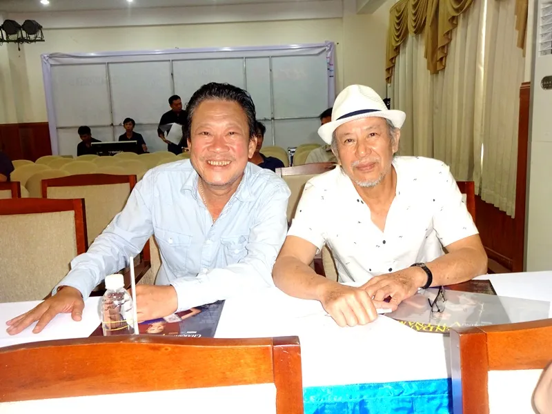 Nhạc sĩ Lê Quang và đạo diễn Đinh Anh Dũng.