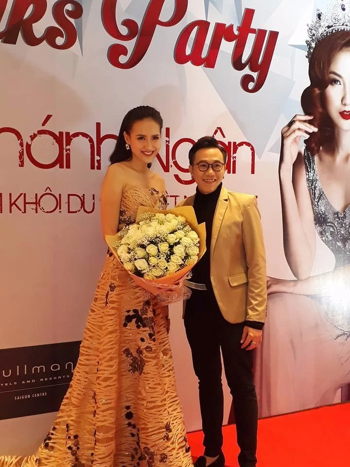 Khánh Ngân với nghệ sĩ hài Anh Đức