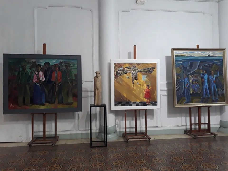 Nét thơ ở triển lãm toàn quốc mỹ thuật về chiến tranh quân đội ảnh 7