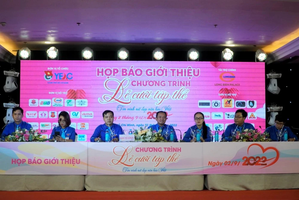 Họp báo giới thiệu chương trình Lễ cưới tập thể 2022. Ảnh: HUỲNH THƠ