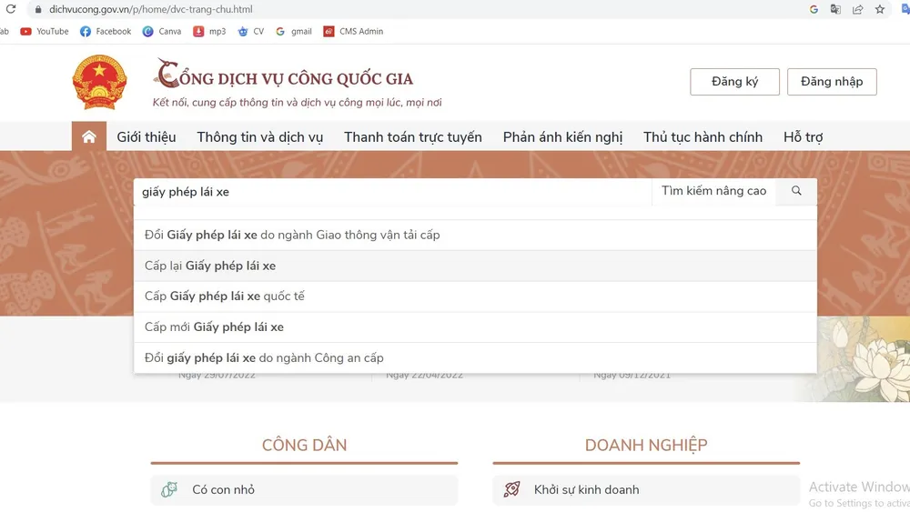 Tìm từ khóa &quot;Giấy phép lái xe&quot;