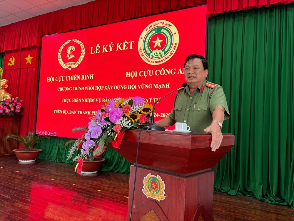Đại tá Nguyễn Văn Thành - chủ tịch Hội Cựu CAND TP Thủ Đức. Ảnh: THANH BÌNH 1I9QEFCOS_4RLLM2.jpeg