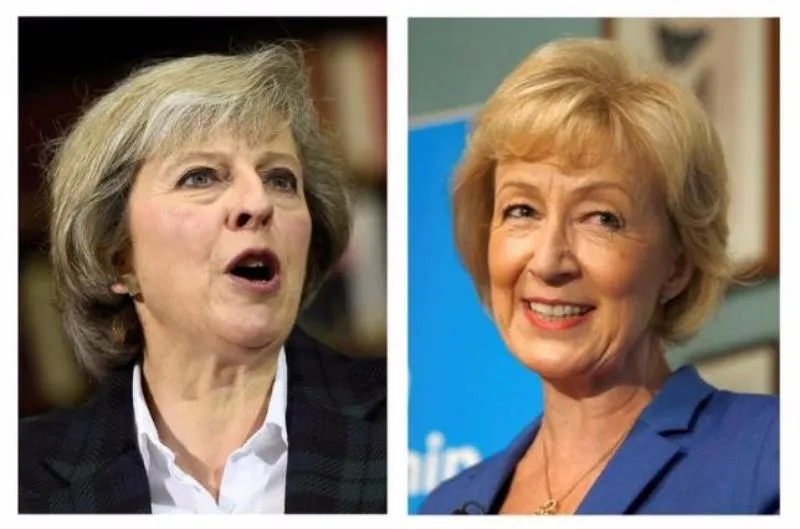 Bà Theresa May (trái) và bà Andrea Leadsom.