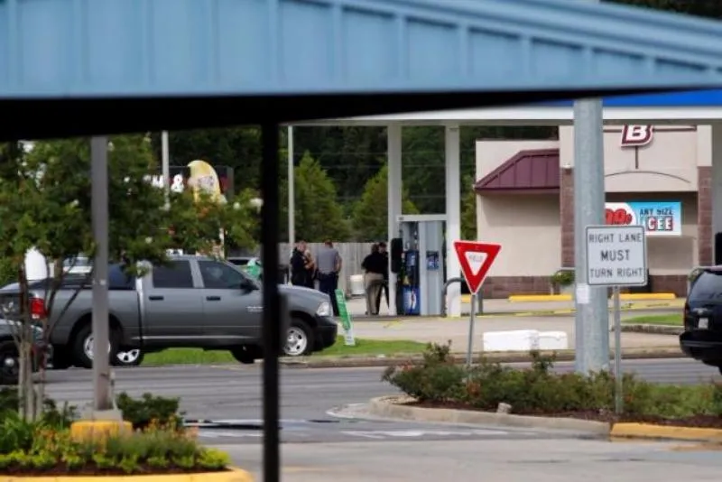 Hiện trường xả súng cảnh sát. 