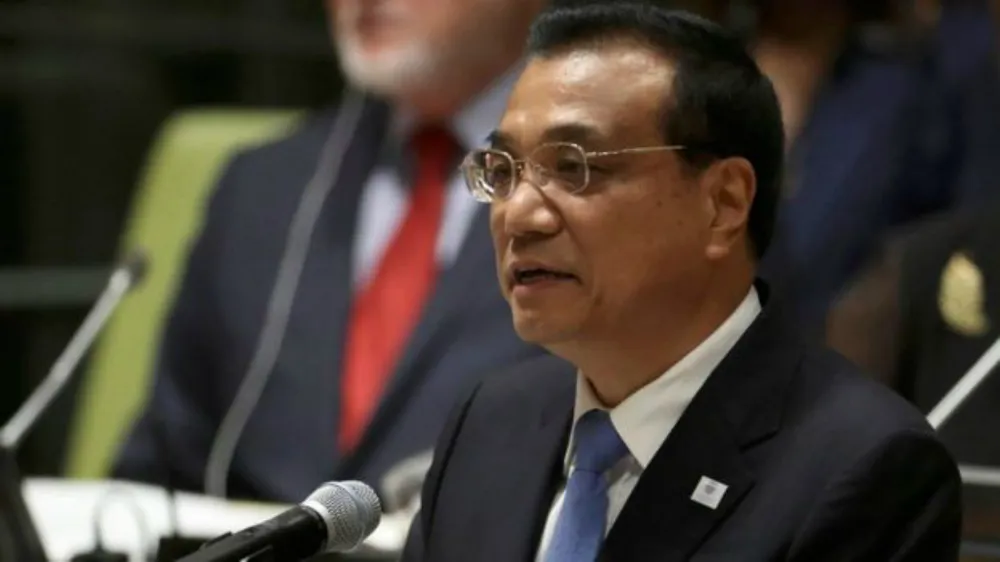 Thủ tướng Trung Quốc Lý Khắc Cường trong cuộc gặp với Tổng thống Mỹ Barack Obama ngày 19-9. 