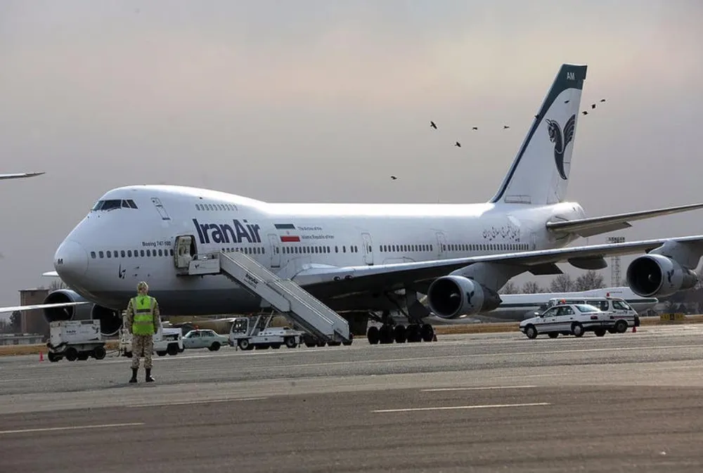 Máy bay Boeing 747 của hãng Iran Air trên sân bay Mehrabad ở Tehran (Iran) năm 2013. 