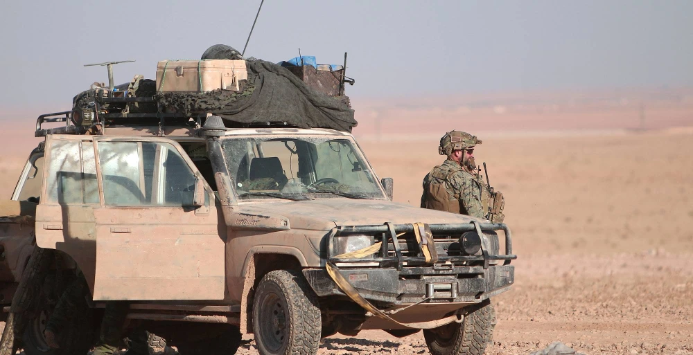 Lính Mỹ ở phía bắc TP Raqqa (Syria) tháng 11-2016. Ảnh: REUTERS 