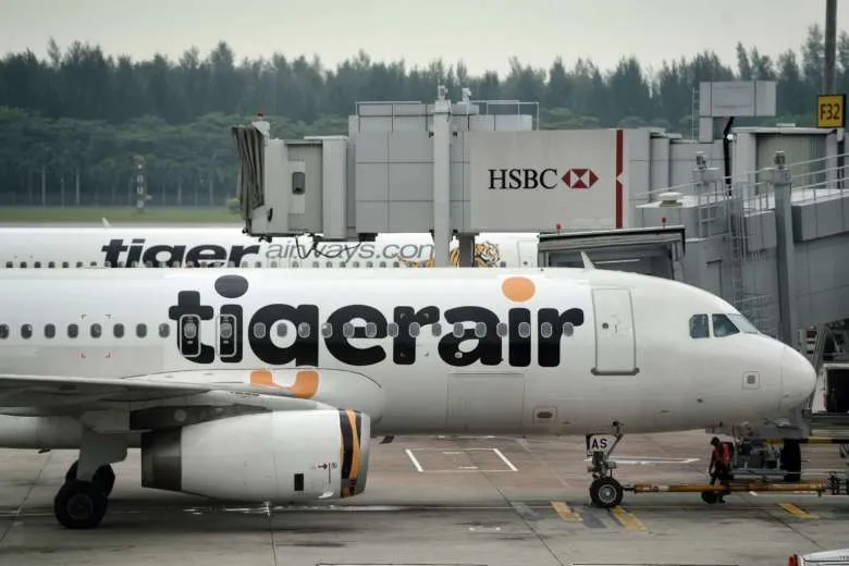Một máy bay của hãng hàng không Tigerair của Singapore. Ảnh: STRAITSTIMES