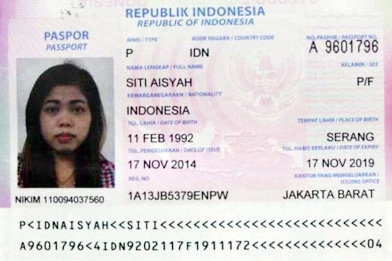 Nữ nghi can Indonesia Siti Aisyah. Ảnh: STRAITS TIMES