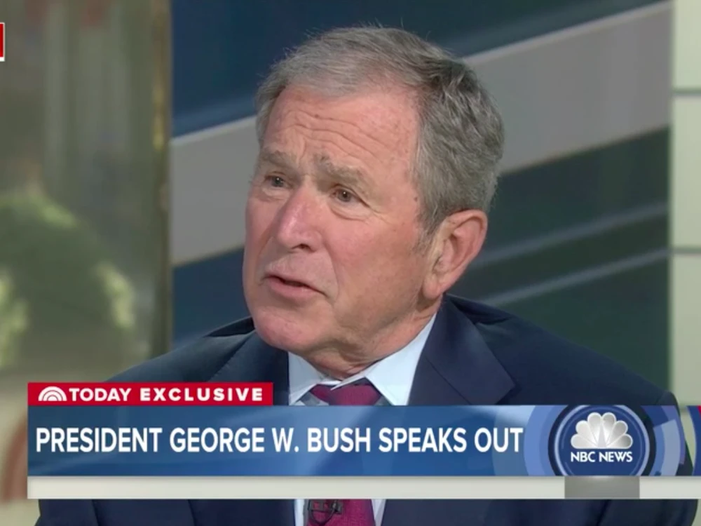 Cựu Tổng thống Bush trả lời phỏng vấn NBC ngày 27-2. Ảnh: NBC