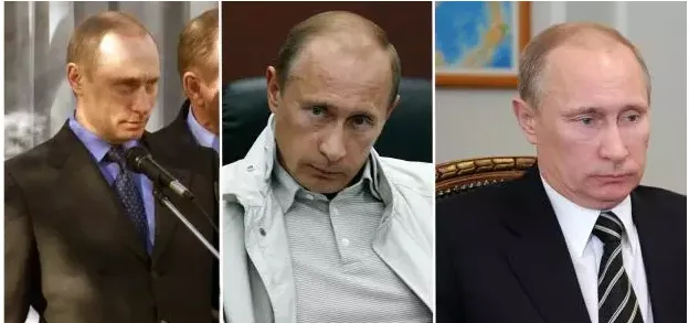 Ông Putin năm 2004, năm 2008 (giữa), và năm 2012. Ảnh NATIONAL POST