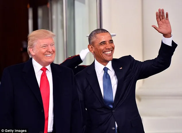 Hai ông Trump (trái) và Obama trong ngày ông Trump nhậm chức 20-1. Ảnh: GETTY IMAGES