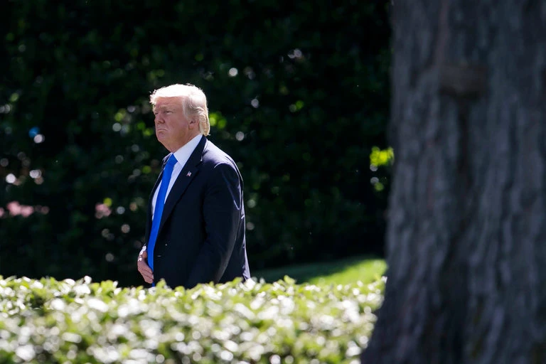 Tổng thống Trump tại Nhà Trắng ngày 9-6. Ảnh: NEW YORK TIMES