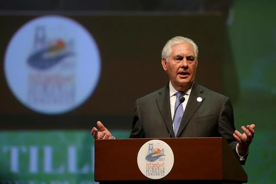 Ngoại trưởng Mỹ Rex Tillerson tại Thổ Nhĩ Kỳ ngày 9-7. Ảnh: AP