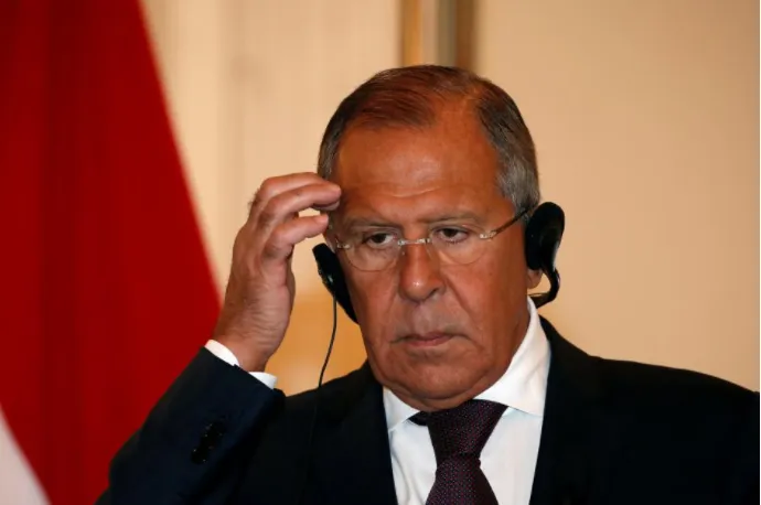 Ngoại trưởng Nga Sergey Lavrov trong cuộc gặp với Ngoại trưởng Indonesia Retno Marsudi ngày 9-8 tại Indonesia. Ảnh: REUTERS