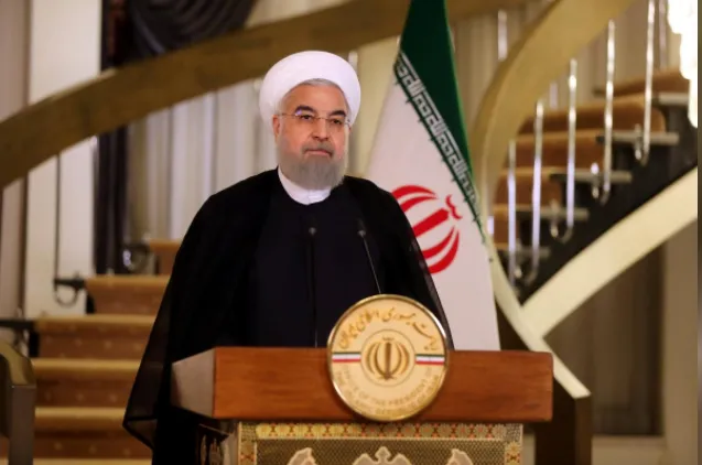 Tổng thống Iran Hassan Rouhani phát biểu trên truyền hình Iran ngày 13-10. Ảnh: REUTERS