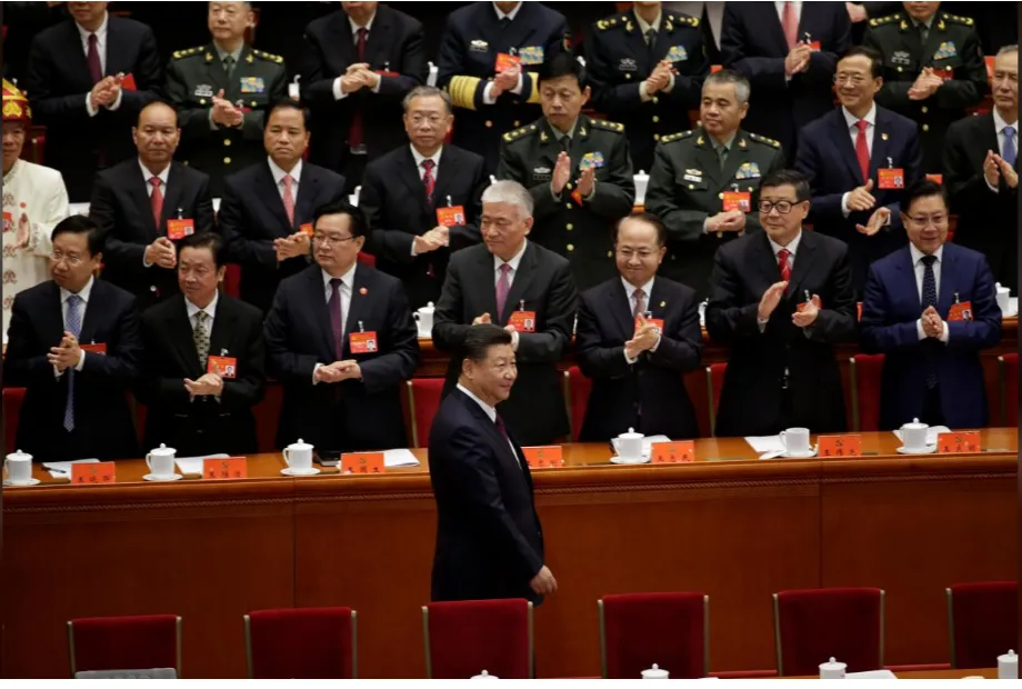 Chủ tịch Tập Cận Bình đến tham dự đại hội ngày 18-10. Ảnh: REUTERS