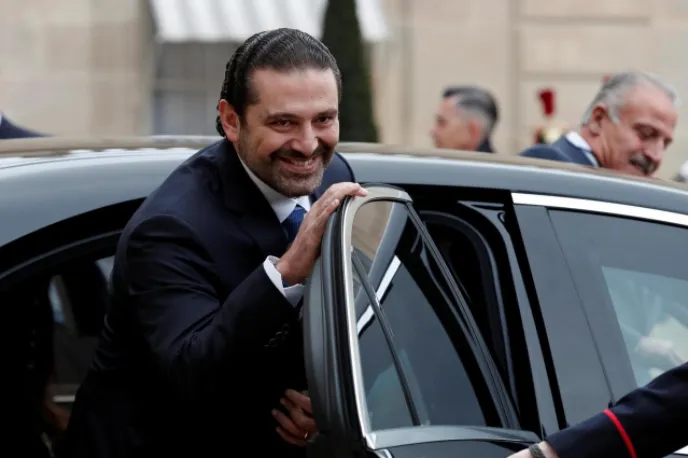 Thủ tướng Lebanon Saad al-Hariri sau cuộc gặp với Tổng thống Pháp Emmanuel Macron tại Điện Elysee ở Paris (Pháp) ngày 18-11. Ảnh: REUTERS
