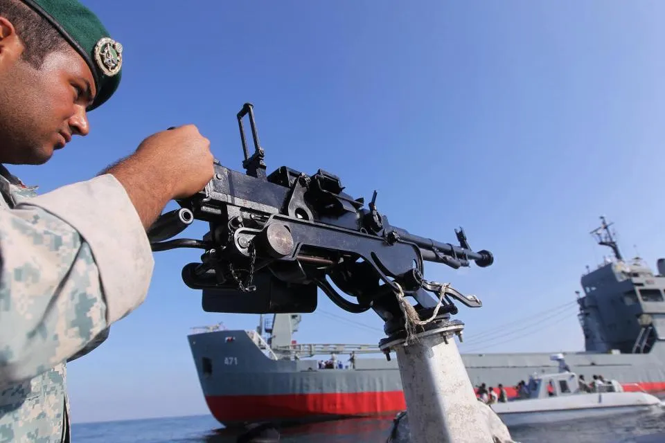 Binh sĩ Iran trong một cuộc tập trận hải quân. Ảnh: AFP