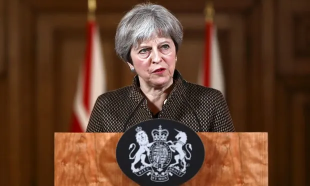 Thủ tướng Anh Theresa May sẽ phải trả lời chất vấn Quốc hội vụ đánh Syria. Ảnh: GETTY IMAGES