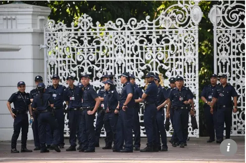 Cảnh sát Singapore được đặt vào tình trạng báo động cao nhiều ngày nay vì an ninh thượng đỉnh Mỹ-Triều. Ảnh: SCMP