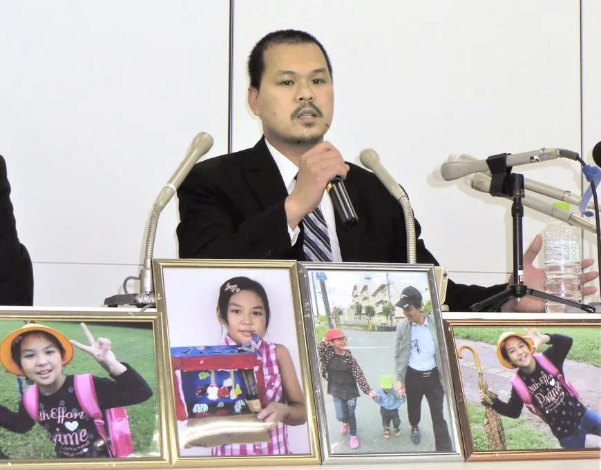 Anh Lê Anh Hào, cha bé Nhật Linh đề nghị án tử với Shibuya. Ảnh: KYODO NEWS