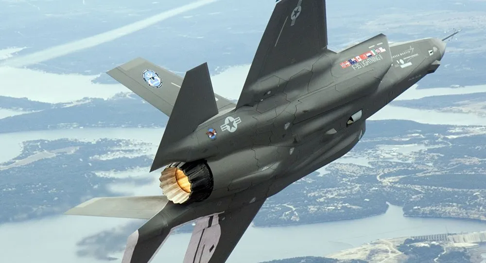 Máy bay chiến đấu F-35 của Mỹ, một mặt hàng quân sự đang được nhiều nước đặt mua. Ảnh: SPUTNIK